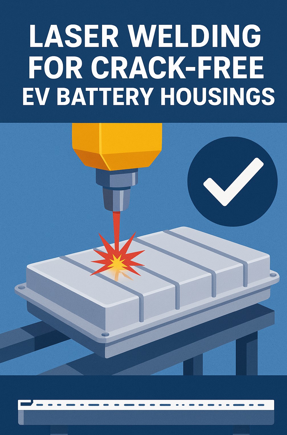 Laser welding for crack-free EV battery housings
